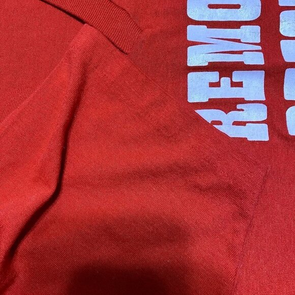 Vintage Remove Before Flight Long Length Sleep Shirt Single Stitch Size L Red - Picture 6 of 10
